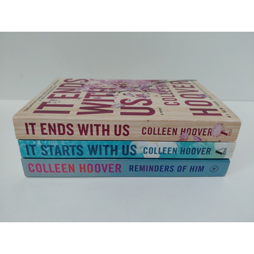 LOT of 3 Colleen Hoover Novels End With Us Starts With Us Reminders of Him